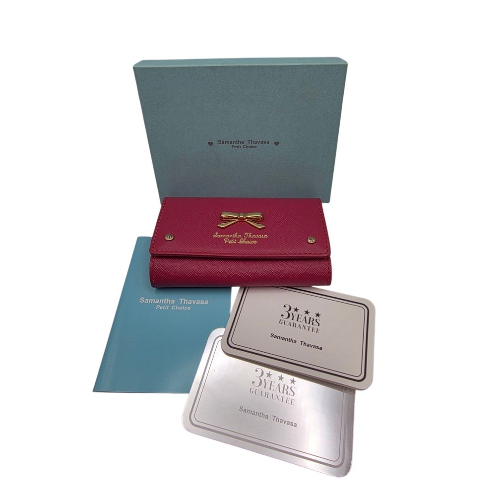 Samantha Thavasa Petit Choice Leather 5-Row Key Case w/ Box & Warranty Cards NEW
